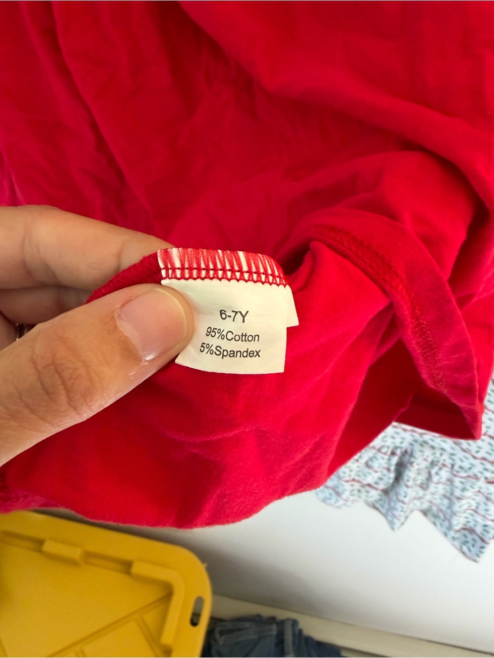 Girls Red Holiday Tree Tunic & Ruffle matching outfit set - Picture 5 of 9